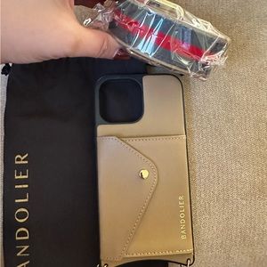 Bandolier Kimberly smoother Leather Crossbody Bandolier in Tan/Gold